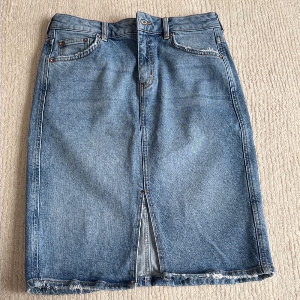 Anthropologie Pilcro and the Letterpress Blue Denim Skirt size 4 - Picture 5 of 7